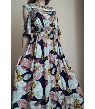 Nauja ilga suknelė su lapais XL-2XL